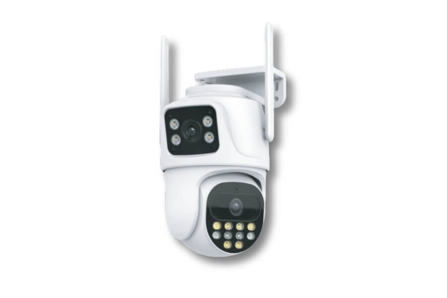 bullet security camera mounted on wall for outdoor monitoring