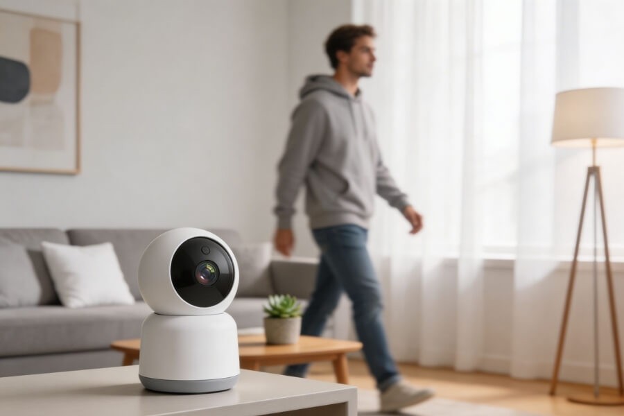 camera that follows you tracking a person in home environment