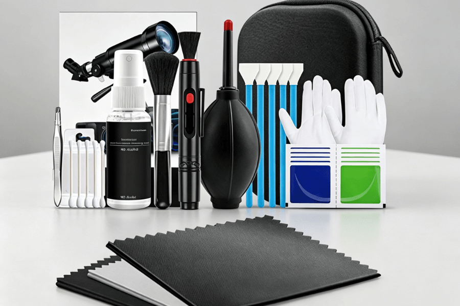tools used to clean a security camera lens safely